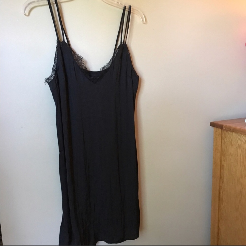 Kendall and Kylie Black Lace Slip Cami Dress